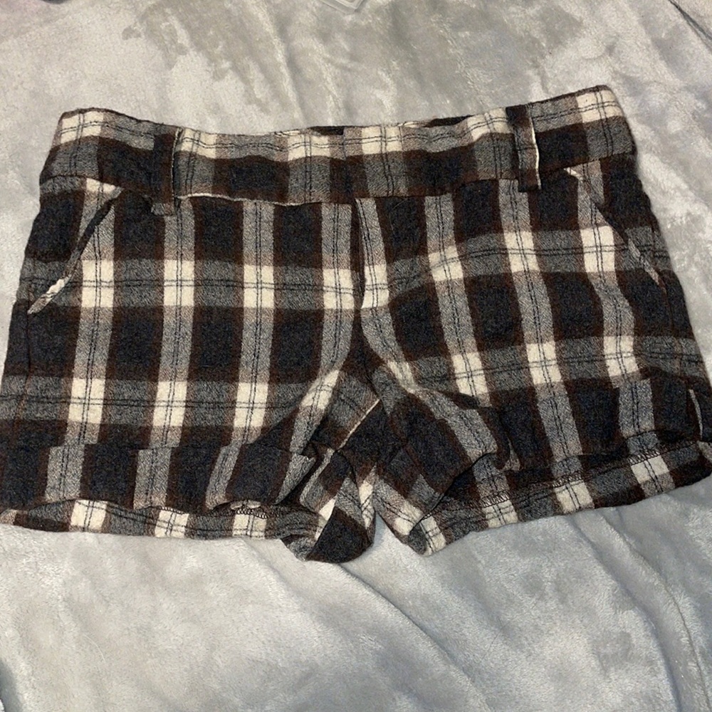 Wool Plaid Shorts
